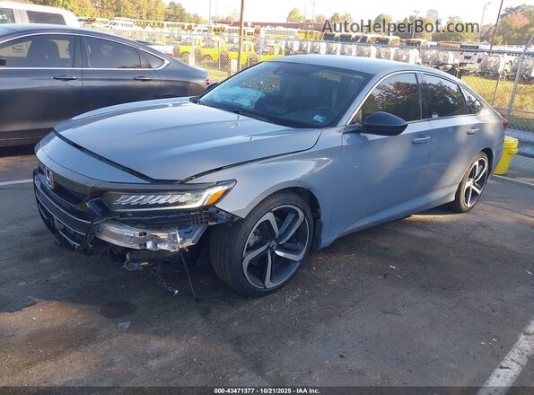 1HGCV1F41NA034661 2022 HONDA ACCORD Gray Передня ліва чверть