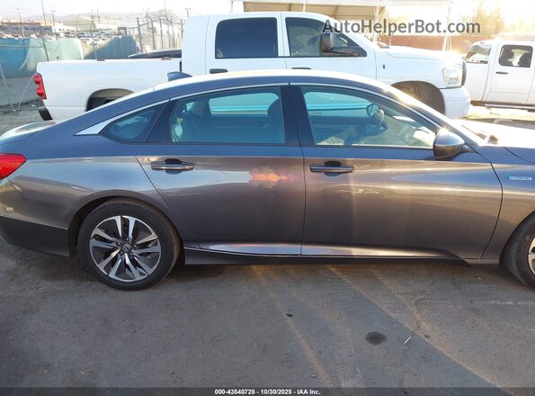 1HGCV3F10MA018242 2021 HONDA ACCORD HYBRID Gray Widok wnętrza 360 stopni