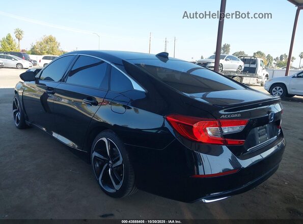 1HGCV3F24NA016925 2022 HONDA ACCORD HYBRID Черный Задняя левая четверть