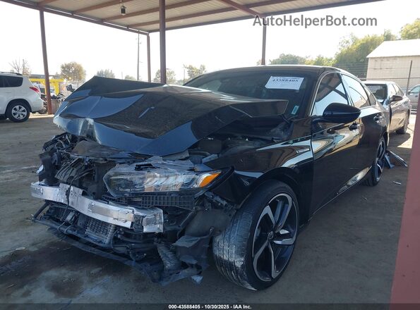 1HGCV3F24NA016925 2022 HONDA ACCORD HYBRID Черный Передняя левая четверть