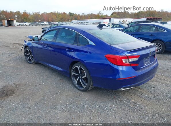 1HGCV3F24NA019873 2022 HONDA ACCORD HYBRID Синий Задняя левая четверть