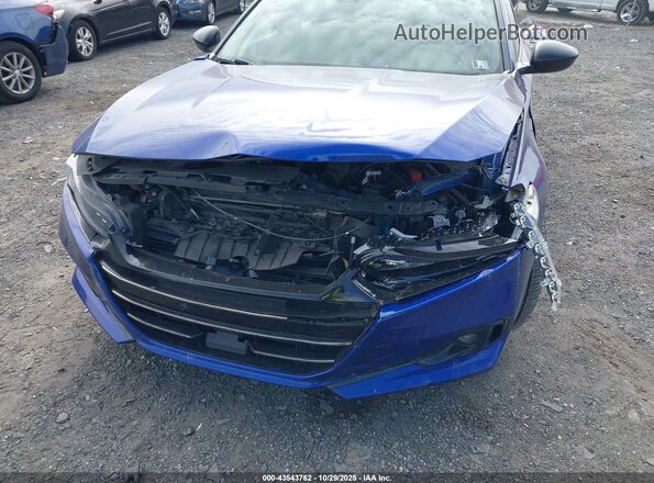 1HGCV3F24NA019873 2022 HONDA ACCORD HYBRID Синий Вид спереди