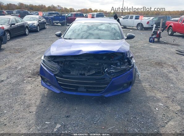 1HGCV3F24NA019873 2022 HONDA ACCORD HYBRID Синий Вид щитка приборов