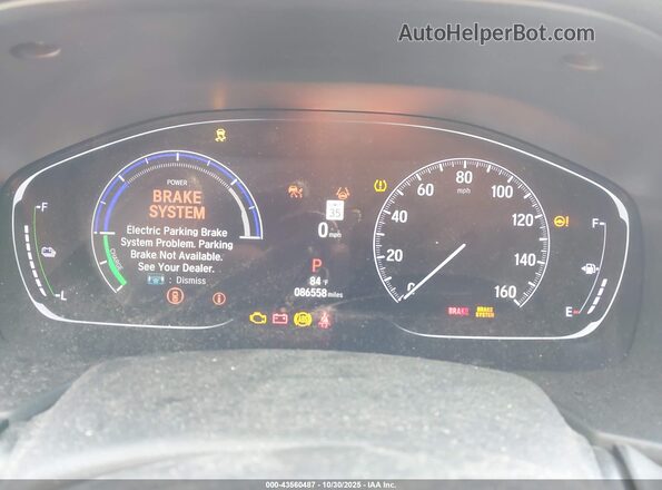 1HGCV3F45MA005416 2021 HONDA ACCORD HYBRID Белый Вид задних сидений