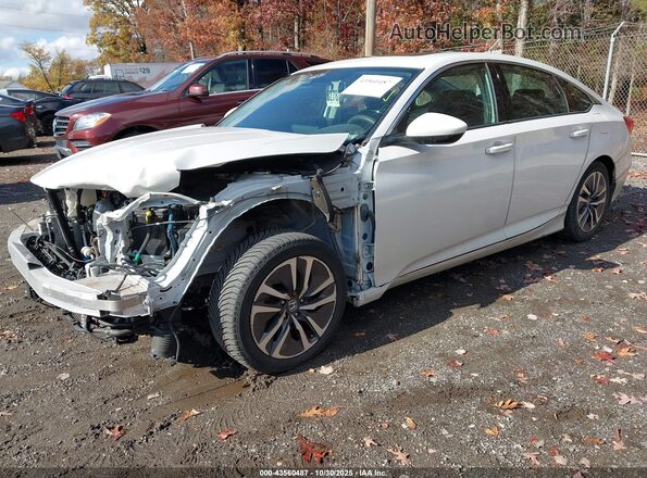 1HGCV3F45MA005416 2021 HONDA ACCORD HYBRID Белый Передняя левая четверть