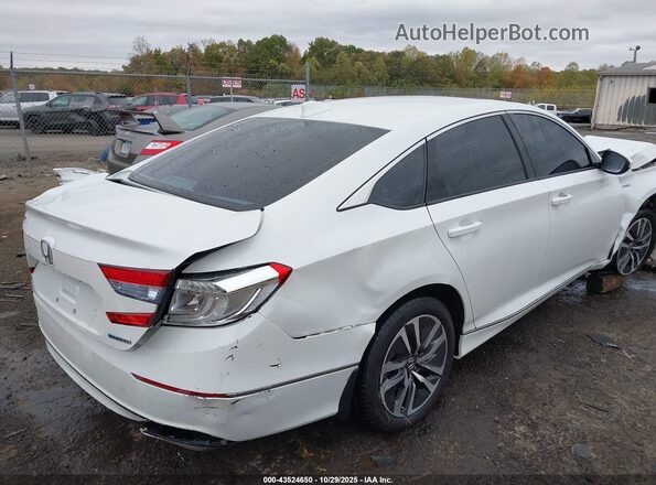 1HGCV3F47JA010676 2018 HONDA ACCORD HYBRID Белый Задняя правая четверть