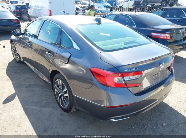1HGCV3F49KA001933 2019 HONDA ACCORD HYBRID Gray Rear left