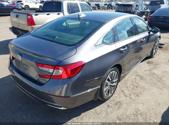 1HGCV3F49KA001933 2019 HONDA ACCORD HYBRID Gray Rear right