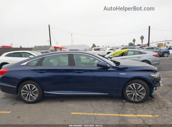 1HGCV3F4XLA007970 2020 HONDA ACCORD HYBRID Синий Вид задней части салона