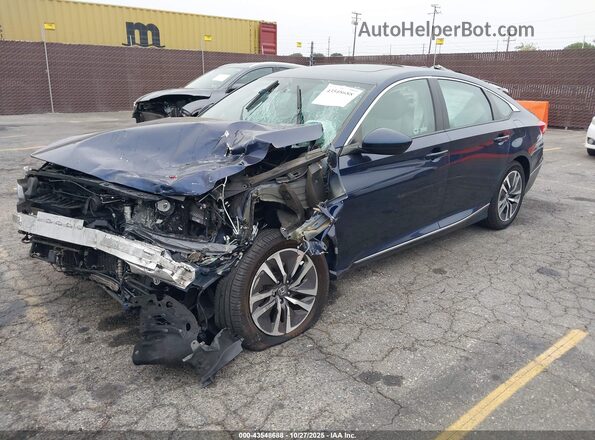 1HGCV3F4XLA007970 2020 HONDA ACCORD HYBRID Синий Передняя левая четверть