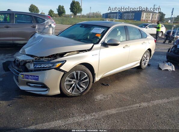 1HGCV3F52LA002450 2020 HONDA ACCORD HYBRID Золотой Передняя левая четверть