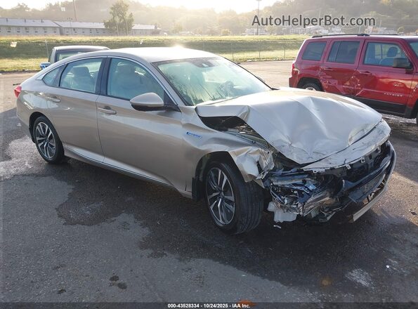 1HGCV3F52LA002450 2020 HONDA ACCORD HYBRID Золотой Передняя правая четверть