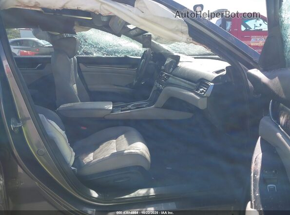 1HGCV3F56KA016365 2019 HONDA ACCORD HYBRID Gray Vista interior delantera