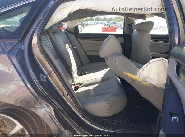 1HGCV3F56KA016365 2019 HONDA ACCORD HYBRID Gray Vista de los asientos traseros