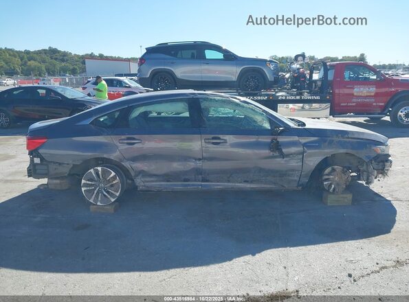 1HGCV3F56KA016365 2019 HONDA ACCORD HYBRID Gray Vista del cuadro de instrumentos