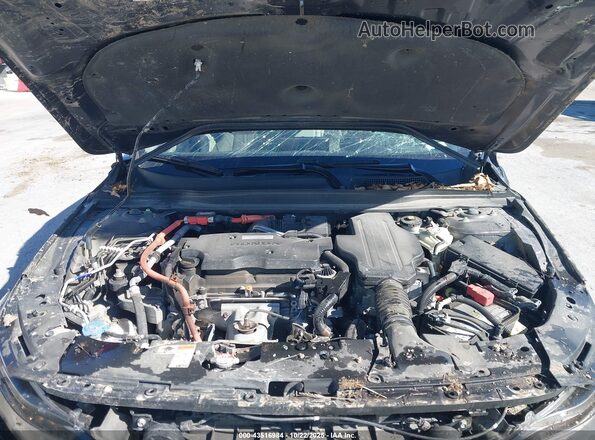 1HGCV3F56KA016365 2019 HONDA ACCORD HYBRID Gray Vista del compartimento del motor