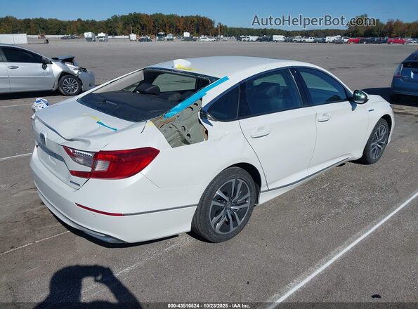 1HGCV3F56MA009970 2021 HONDA ACCORD HYBRID White Tył prawy