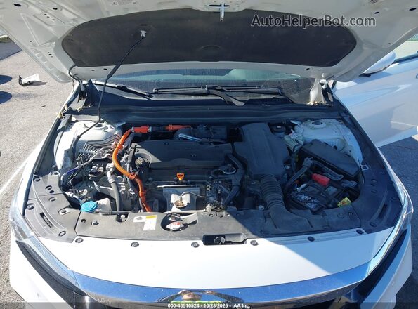 1HGCV3F56MA009970 2021 HONDA ACCORD HYBRID White Widok z tyłu