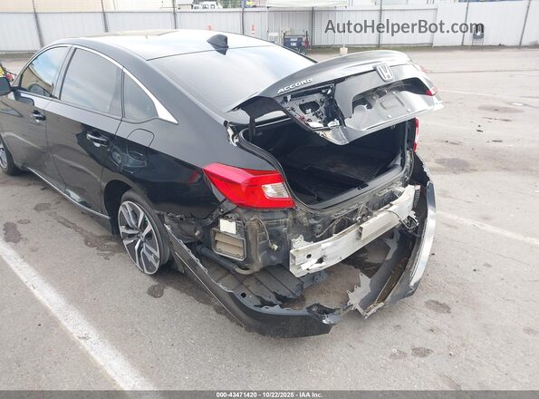 1HGCV3F56MA016580 2021 HONDA ACCORD HYBRID Black Widok z przodu