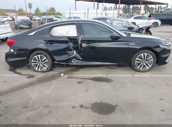 1HGCV3F56MA016580 2021 HONDA ACCORD HYBRID Black Widok wnętrza z tyłu