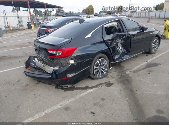 1HGCV3F56MA016580 2021 HONDA ACCORD HYBRID Black Tył prawy