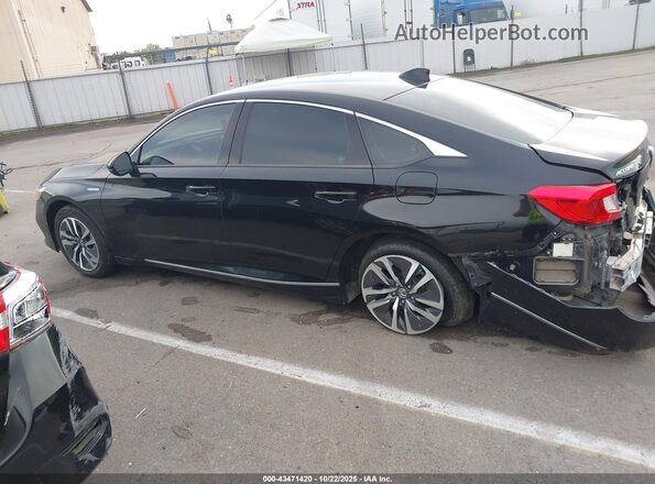1HGCV3F56MA016580 2021 HONDA ACCORD HYBRID Black Widok wnętrza 360 stopni
