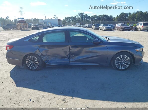 1HGCV3F57MA013851 2021 HONDA ACCORD HYBRID Серый Вид задней части салона