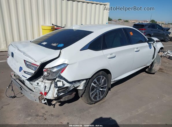 1HGCV3F57MA016619 2021 HONDA ACCORD HYBRID Белый Задняя правая четверть