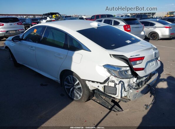1HGCV3F57MA016619 2021 HONDA ACCORD HYBRID Белый Задняя левая четверть
