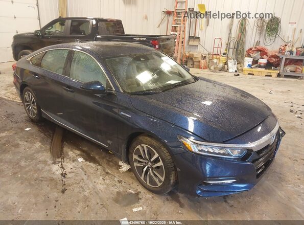 1HGCV3F5XLA004818 2020 HONDA ACCORD HYBRID Синий Передняя правая четверть