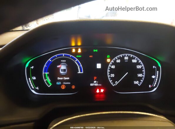 1HGCV3F5XLA004818 2020 HONDA ACCORD HYBRID Синий Вид задних сидений