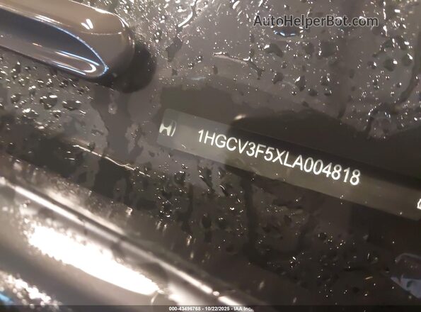 1HGCV3F5XLA004818 2020 HONDA ACCORD HYBRID Синий Вид подкапотного пространства