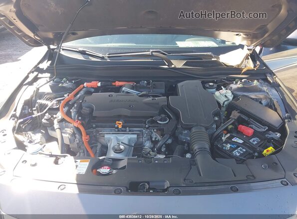 1HGCV3F90MA013726 2021 HONDA ACCORD HYBRID Серый Вид сзади