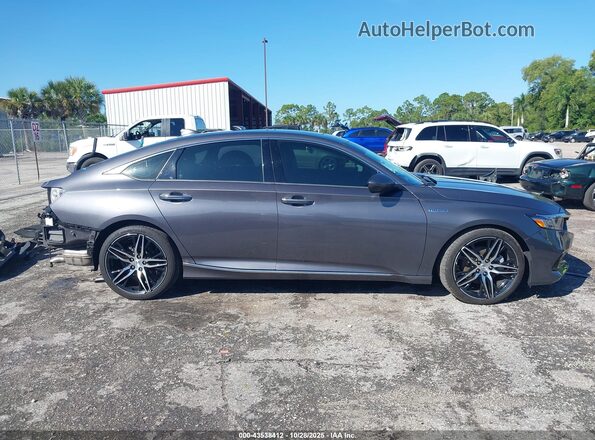 1HGCV3F90MA013726 2021 HONDA ACCORD HYBRID Серый Панорамный вид салона 360°