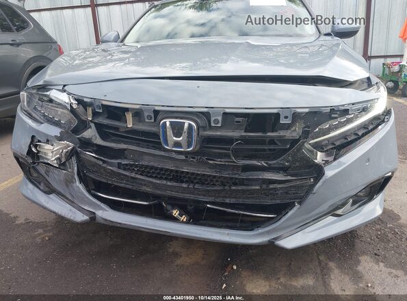 1HGCV3F93NA024463 2022 HONDA ACCORD HYBRID Gray Vista frontal
