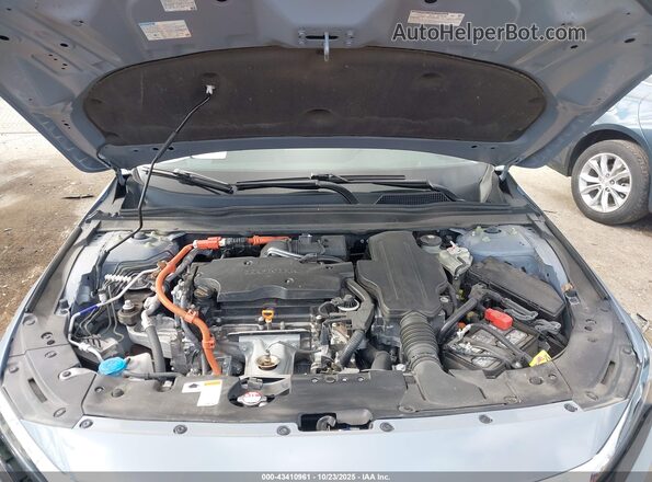 1HGCV3F96MA016999 2021 HONDA ACCORD HYBRID Синий Вид сзади