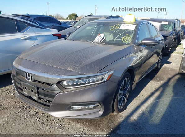 1HGCV3F98LA009292 2020 HONDA ACCORD HYBRID Серый Передняя левая четверть