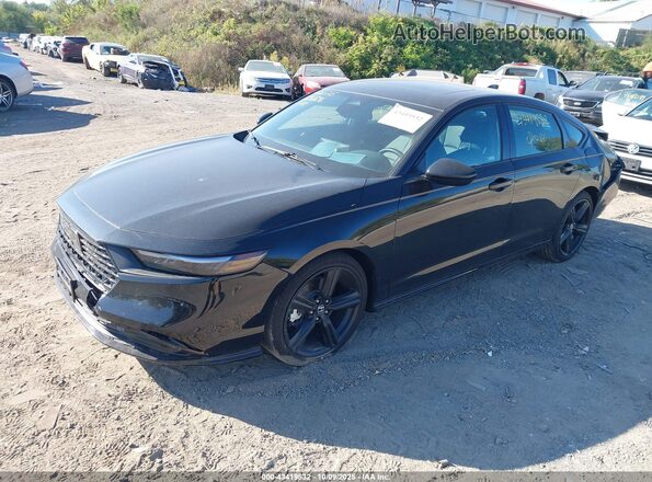 1HGCY2F72SA056509 2025 HONDA ACCORD HYBRID Черный Передняя левая четверть