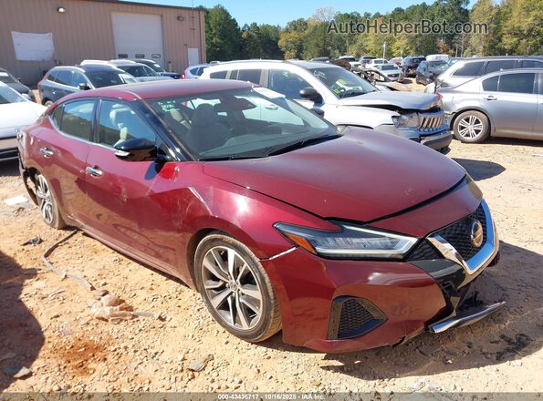 1N4AA6CVXMC501936 2021 NISSAN MAXIMA Бордовый Передняя правая четверть