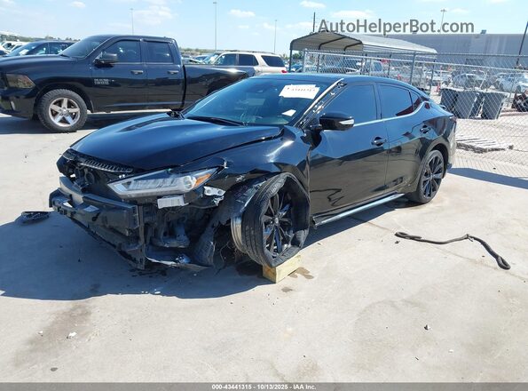 1N4AA6EV0MC512571 2021 NISSAN MAXIMA SR Black წინა მარცხენა ხედი სამი მეოთხედიდან