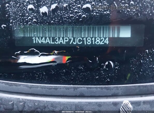 1N4AL3AP7JC181824 2018 NISSAN ALTIMA Черный Вид подкапотного пространства