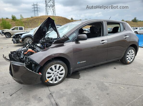 1N4AZ0CP2GC301516 2016 NISSAN LEAF Коричневый Передняя левая четверть