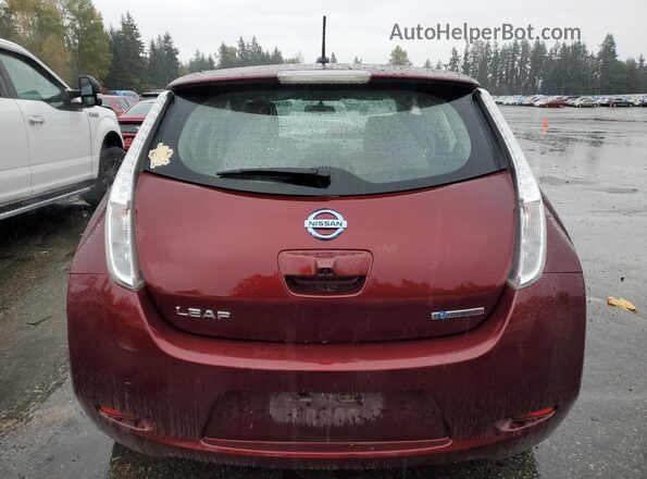 1N4AZ0CP6GC306427 2016 NISSAN LEAF Красный Вид сзади