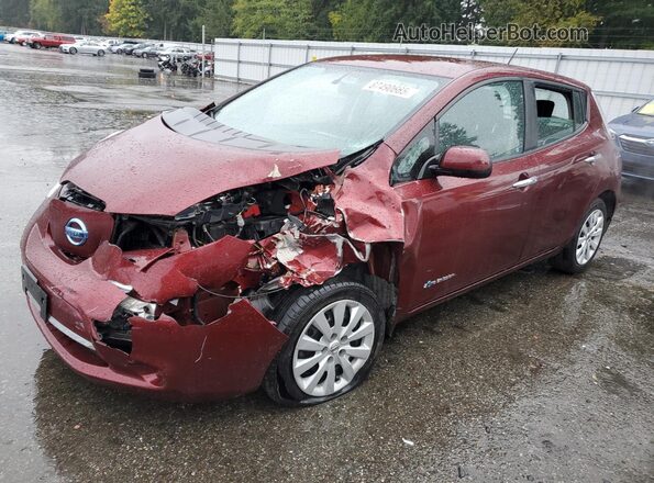 1N4AZ0CP6GC306427 2016 NISSAN LEAF Красный Передняя левая четверть