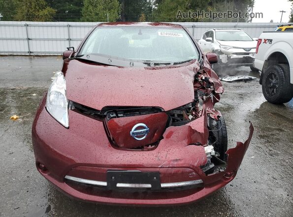 1N4AZ0CP6GC306427 2016 NISSAN LEAF Красный Вид спереди