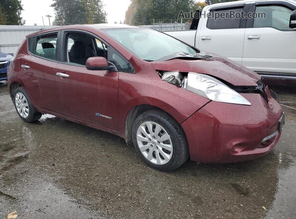 1N4AZ0CP6GC306427 2016 NISSAN LEAF Красный Передняя правая четверть