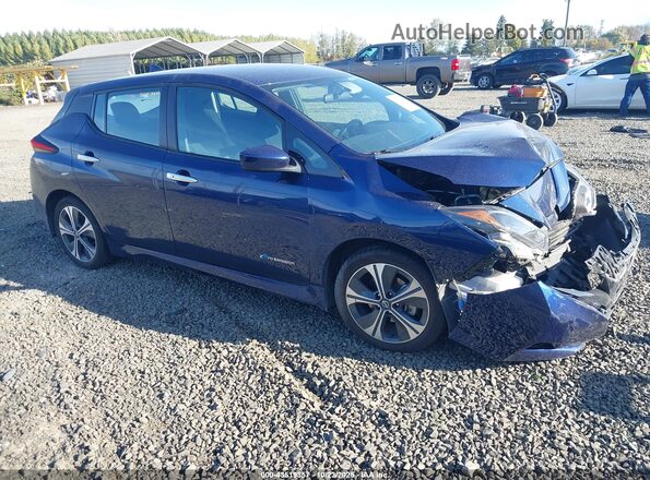 1N4AZ1CPXJC303365 2018 NISSAN LEAF Blue Delantero derecho