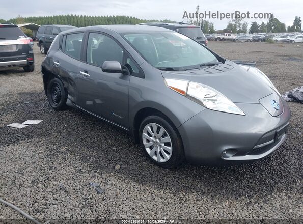 1N4BZ0CP0HC303755 2017 NISSAN LEAF Серебряный Передняя правая четверть