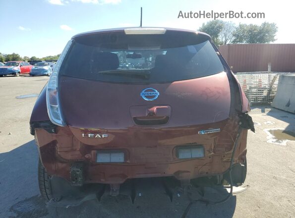1N4BZ0CP2GC305957 2016 NISSAN LEAF Burgundy Widok z tyłu