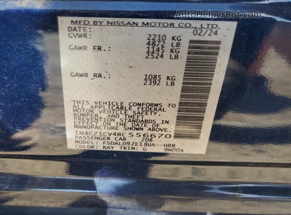 1N4CZ1CV4RC556670 2024 NISSAN LEAF Blue Widok komory silnika